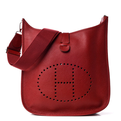 Hermes Taurillon Clemence Evelyne III GM Rouge Garance 1 of 9