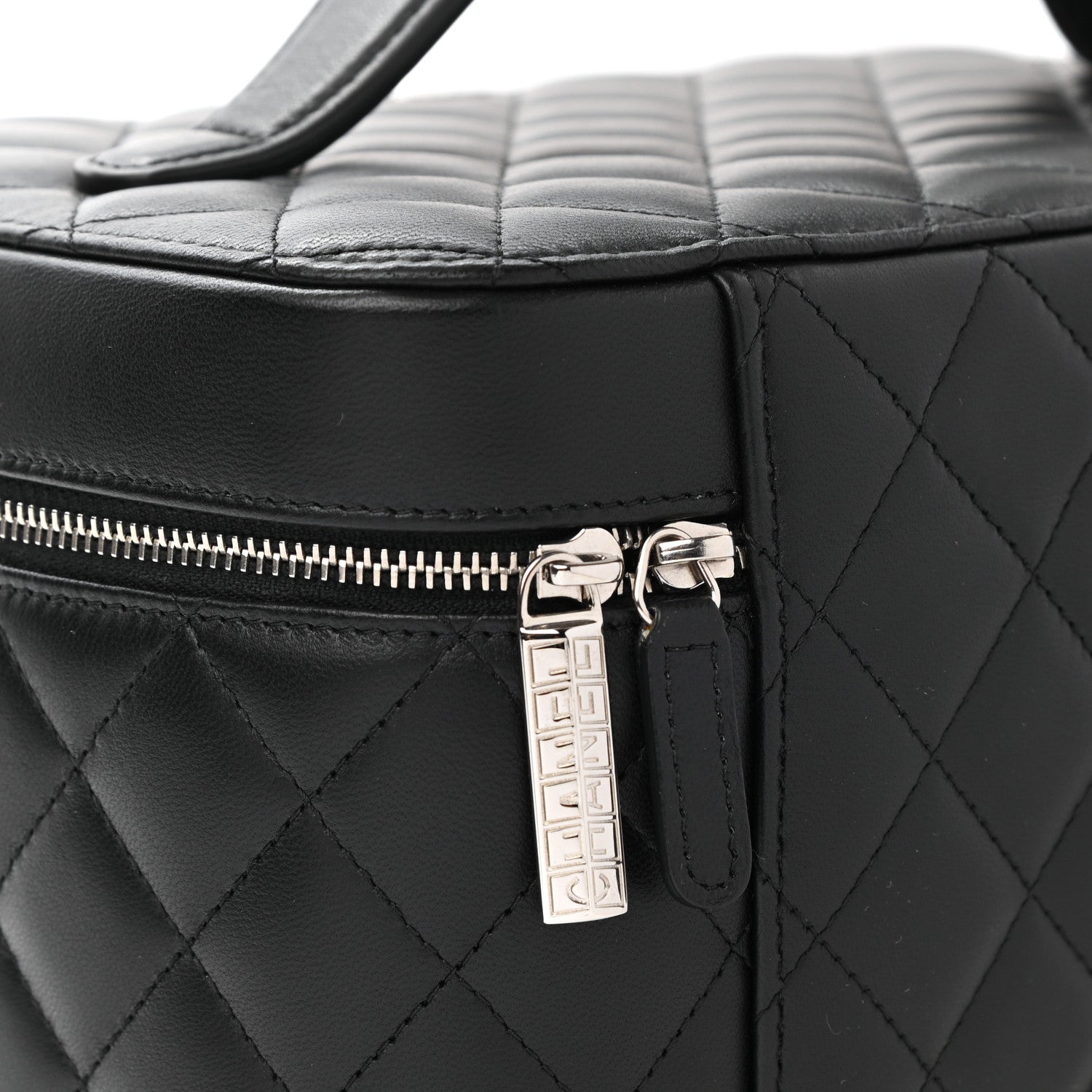 Chanel Lambskin Quilted Vanity Pouch Black 9 of 9