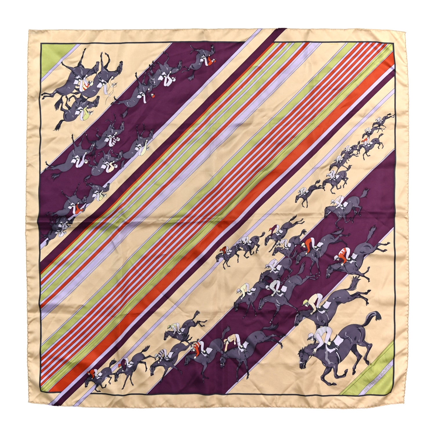 Hermes Silk Les Courses Scarf 45 1 of 5
