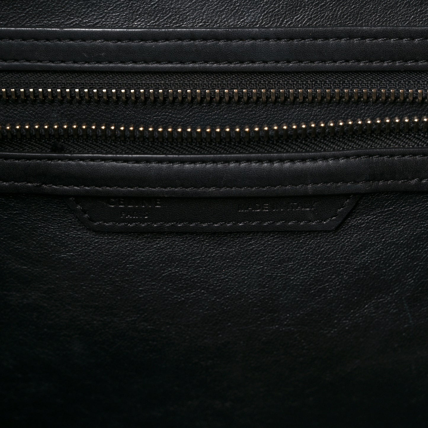 Elephant Calfskin Mini Bi-Color Luggage Black White