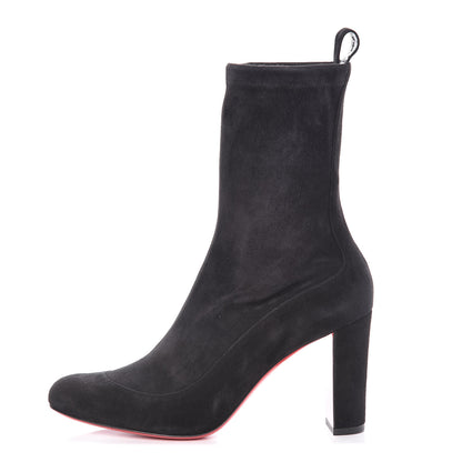 Christian Louboutin Veau Velours Stretch Gena 85 Bootie 39 Black 1 of 9