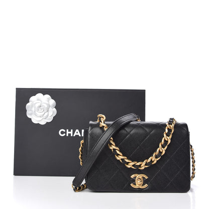 Chanel Caviar Quilted Small Fashion Therapy Flap Bag Black 10 of 10