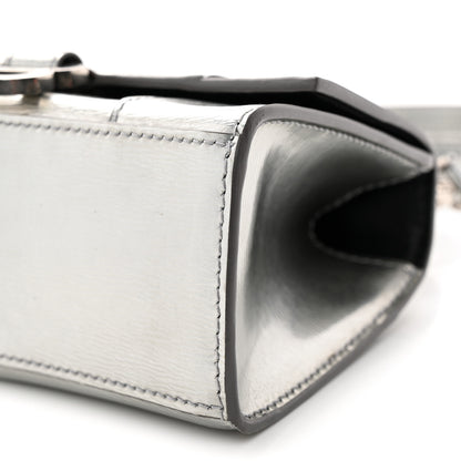 Balenciaga Metallic Textured Calfskin Hourglass Top Handle Bag XS Silver 11 of 14