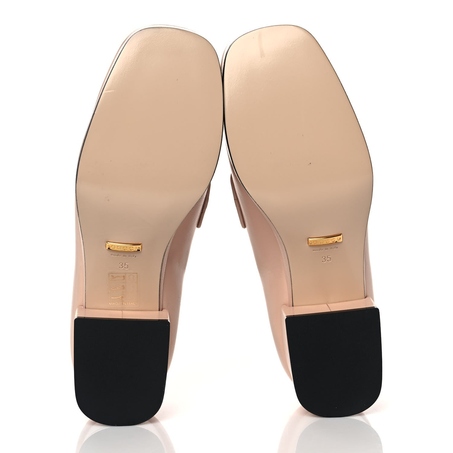 Gucci Goatskin Houdan Platform Loafers 35 Beige 5 of 9