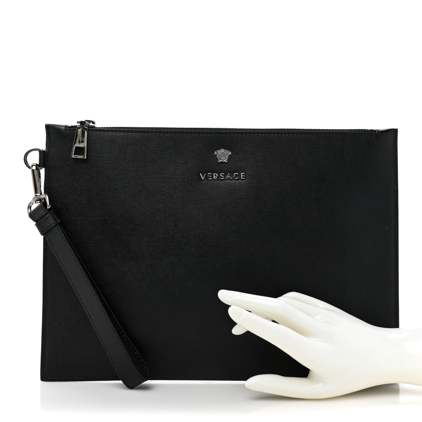 Calfskin La Medusa Pouch Black
