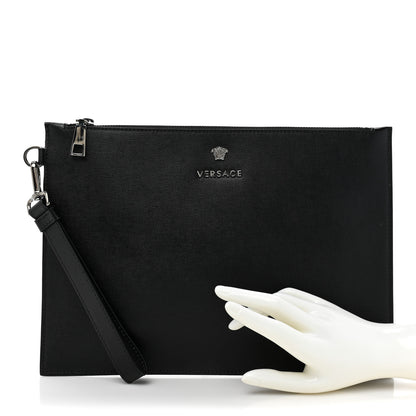 Versace Calfskin La Medusa Pouch Black 2 of 8