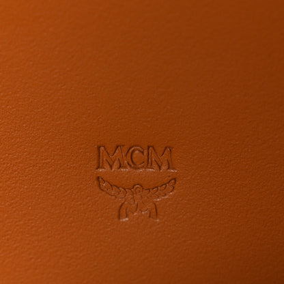 MCM Visetos Large Zip Around Wallet Cognac 6 of 7