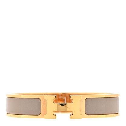 Hermes Enamel Narrow Clic Clac H Bracelet PM Marron Glace 1 of 3