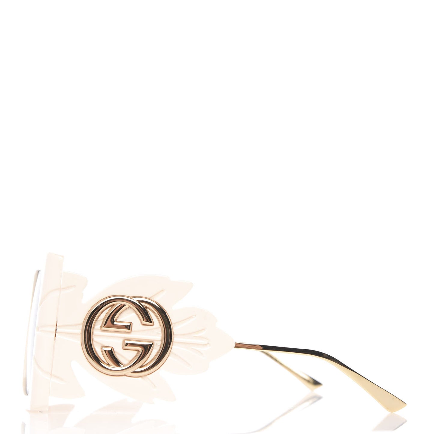 Acetate Square Frame Wing Sunglasses GG0535S Ivory