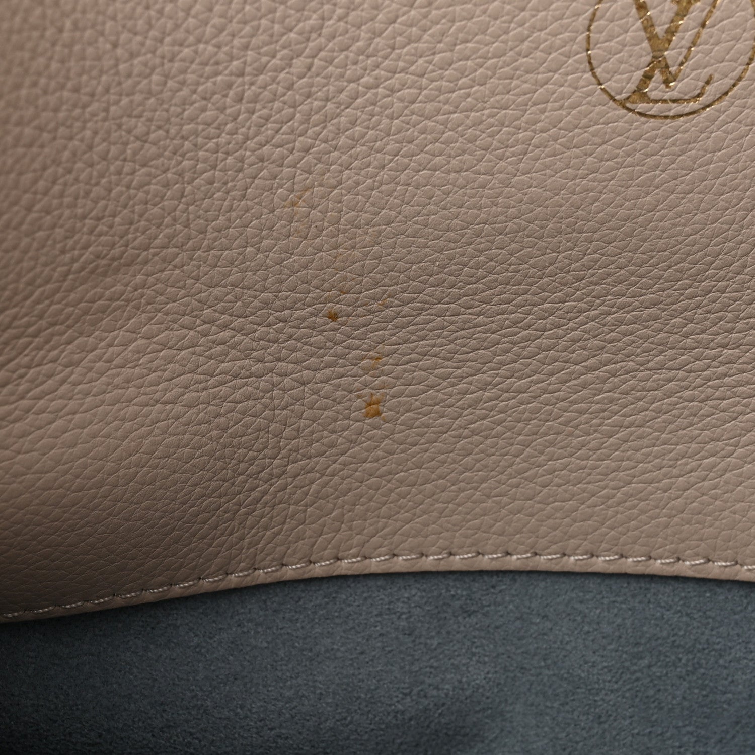 Louis Vuitton Calfskin Monogram On My Side MM Greige 10 of 10