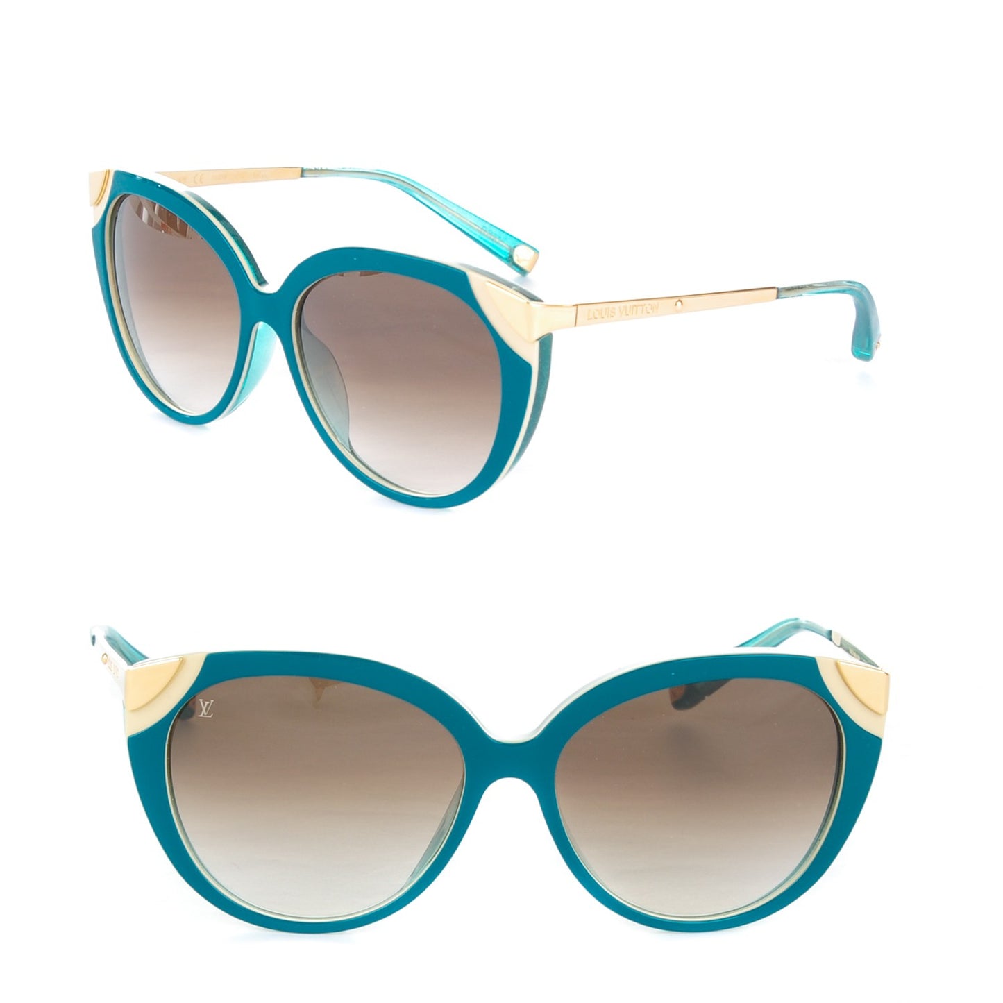 Amber Cat Eye Sunglasses Z0621E Petrole Blue