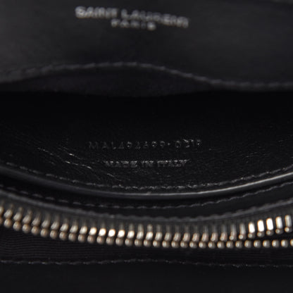 Saint Laurent Calfskin Y Quilted Monogram Small Loulou Chain Satchel Black 8 of 13