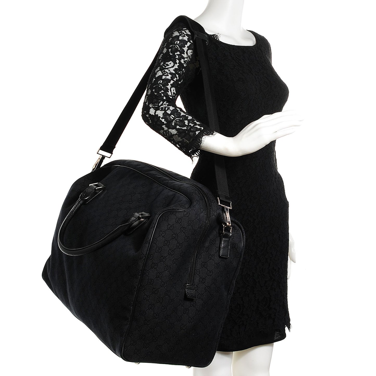 Denim Monogram Large Duffle Black