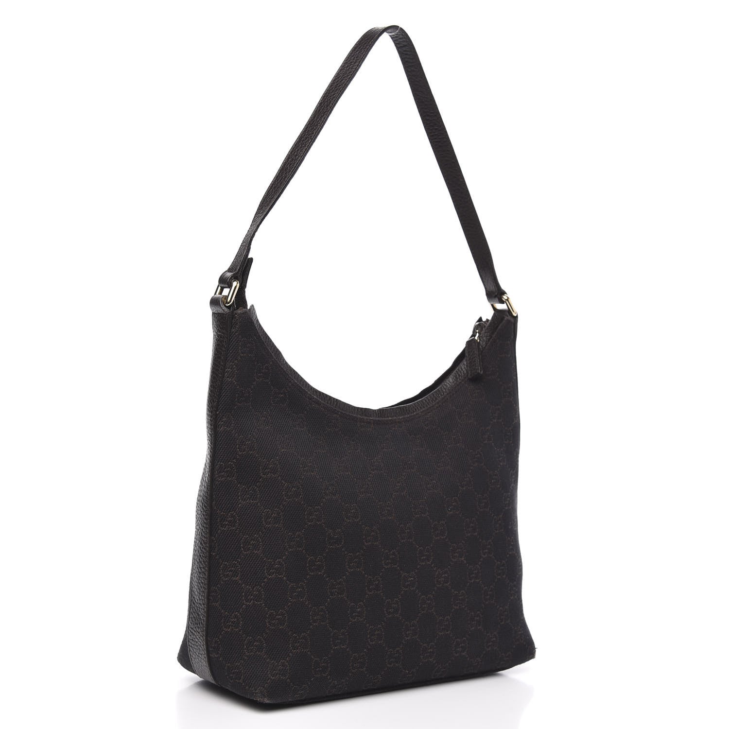 Gucci Monogram Hobo Dark Brown 3 of 10