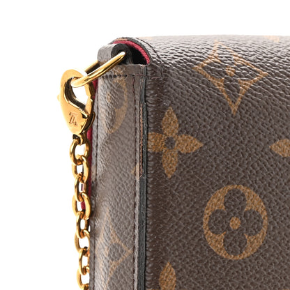 Louis Vuitton Monogram Pochette Felicie Chain Wallet Fuchsia 16 of 19