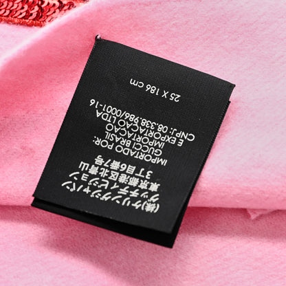 Gucci Silk Cashmere Sequins Loved Scarf Pink 4 of 4