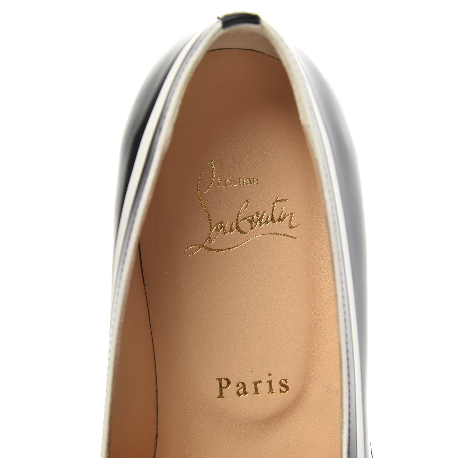 Christian Louboutin Calfskin Womens Tromoca Contrast Flat Loafers 36.5 Black White 6 of 9