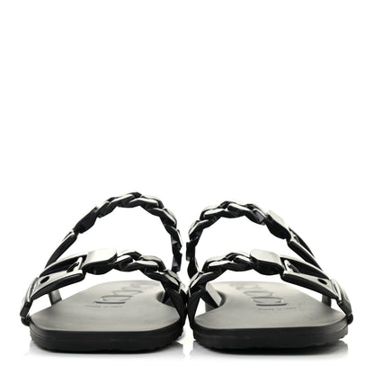 Gucci Rubber Womens Slide Sandals 35 Black 2 of 8