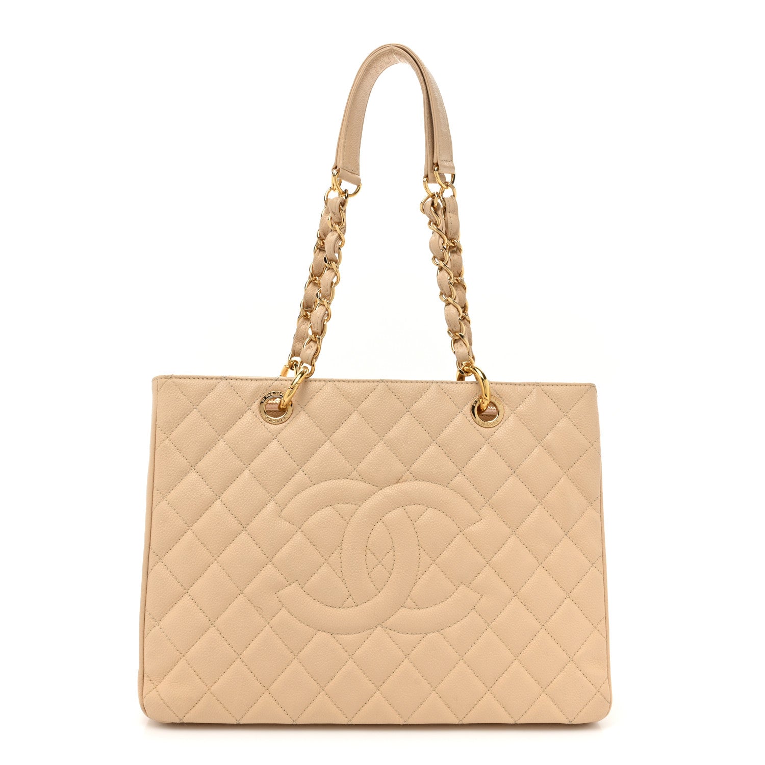 Chanel Caviar Quilted Grand Shopping Tote GST Beige Clair 1 of 14