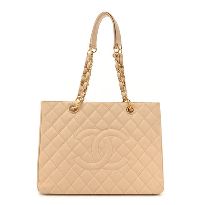 Chanel Caviar Quilted Grand Shopping Tote GST Beige Clair 1 of 14