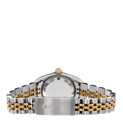 Rolex Stainless Steel 18K Yellow Gold Diamond 26mm Oyster Perpetual Datejust Watch Black 76193 3 of 5