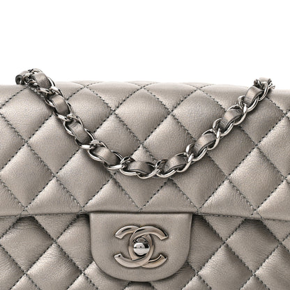 Chanel Metallic Calfskin Quilted Mini Rectangular Flap Ruthenium 8 of 10