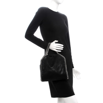 Stella McCartney Shaggy Deer Mini Falabella Fold Over Tote Black 3 of 8