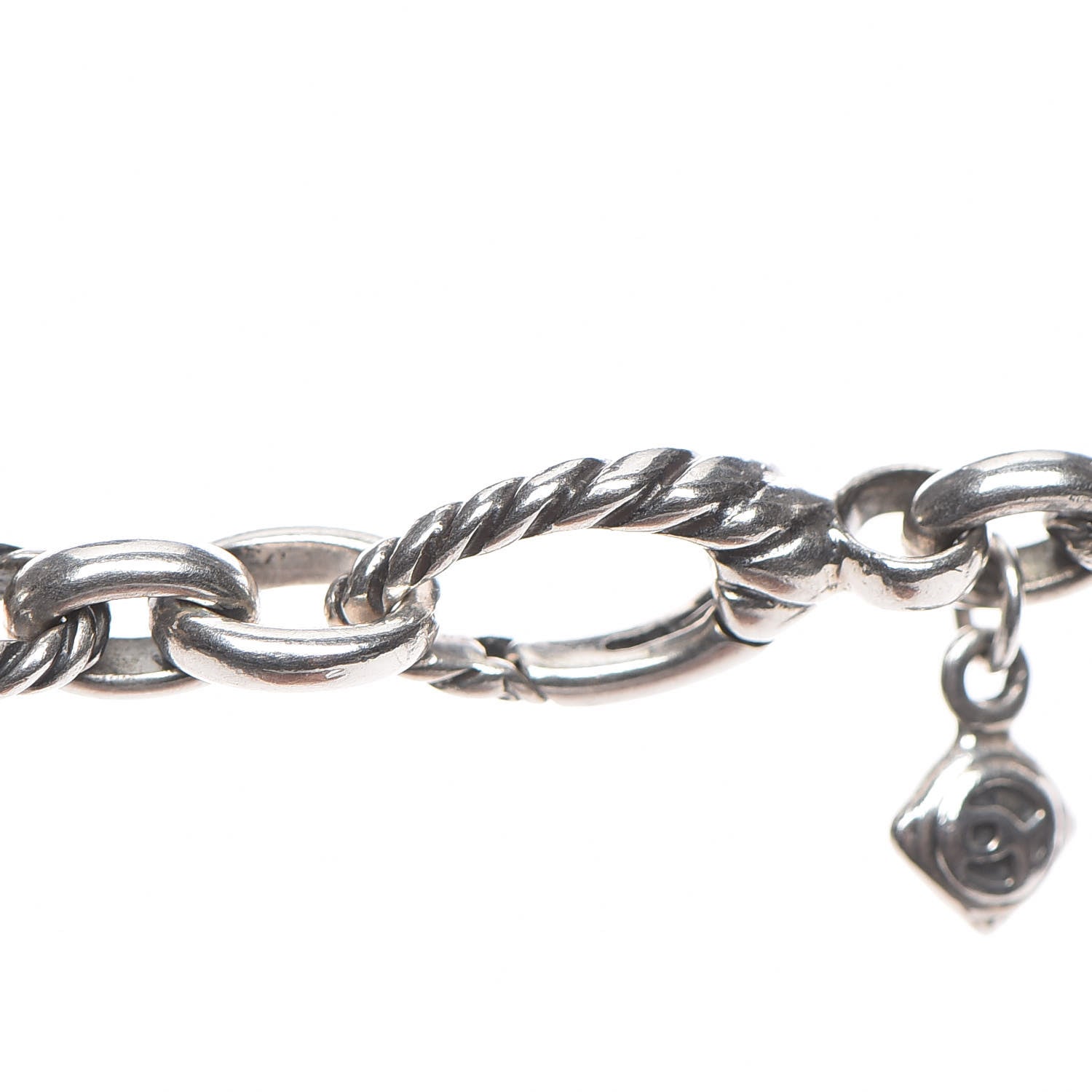 David Yurman Sterling Silver Cable Link Necklace 36 4 of 7