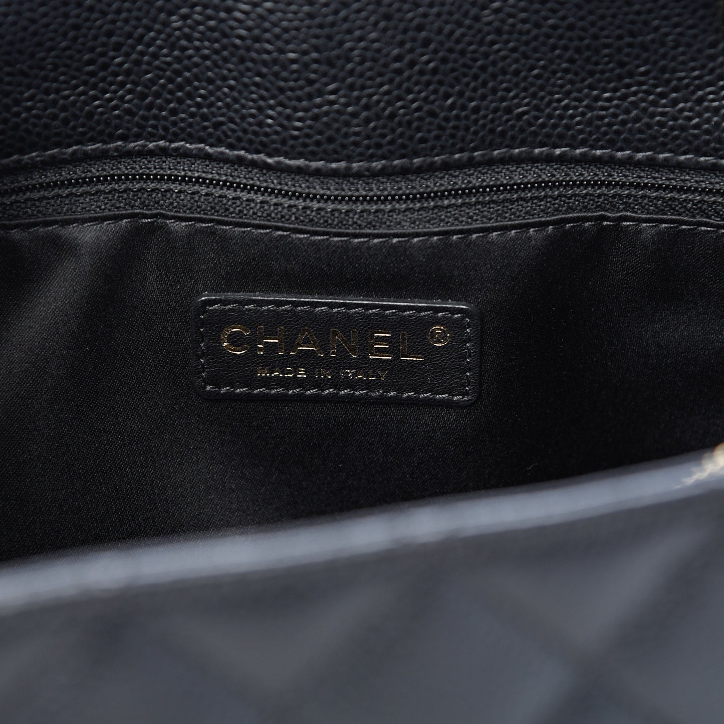 Caviar Quilted Grand Shopping Tote GST Black