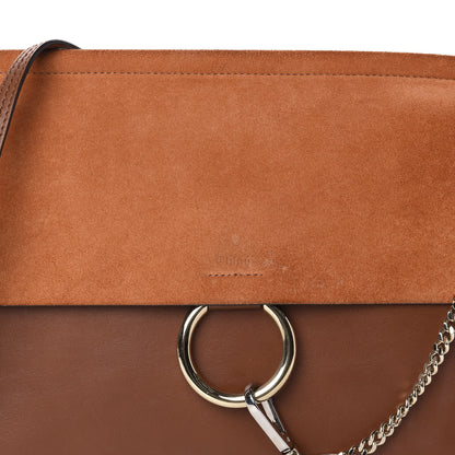 Chloe Suede Calfskin Medium Faye Shoulder Bag Tobacco 10 of 10