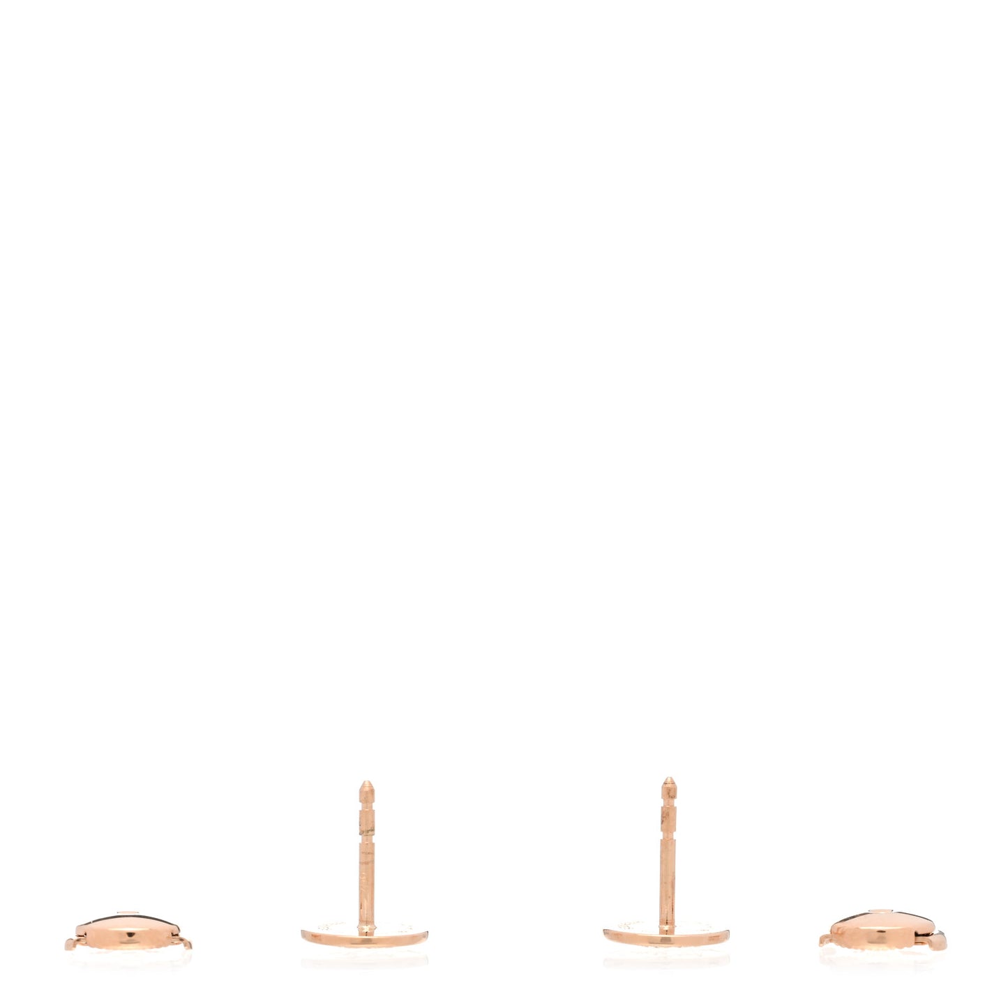 18K Rose Gold TPM Ex-Libris Stud Earrings