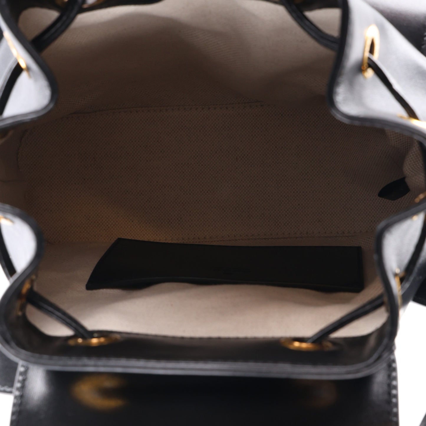 Calfskin Bamboo Backpack Black