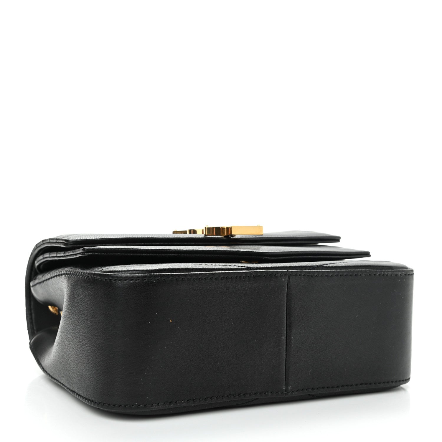 Saint Laurent Lambskin Matelasse Chevron Monogram Small Sulpice Bag Black 4 of 11