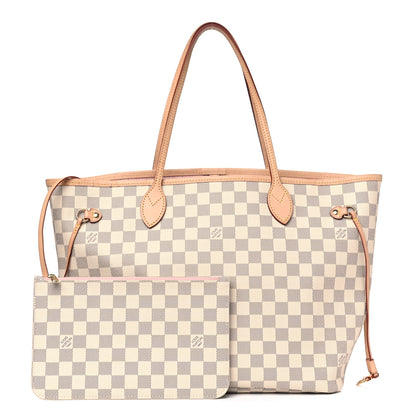 Louis Vuitton Damier Azur Neo Neverfull MM Rose Ballerine 1 of 7