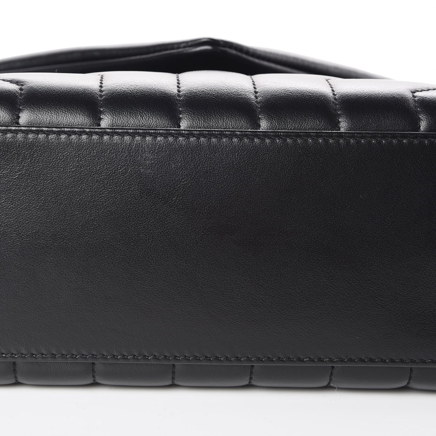 Calfskin Y Quilted Monogram Small Loulou Chain Satchel Black