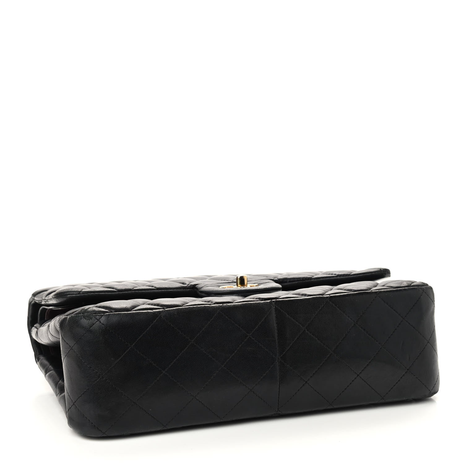 Chanel Lambskin Quilted Jumbo Double Flap Black 4 of 9
