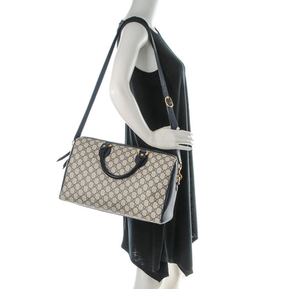 Gucci GG Supreme Monogram Medium Boston Beige Blue 2 of 7