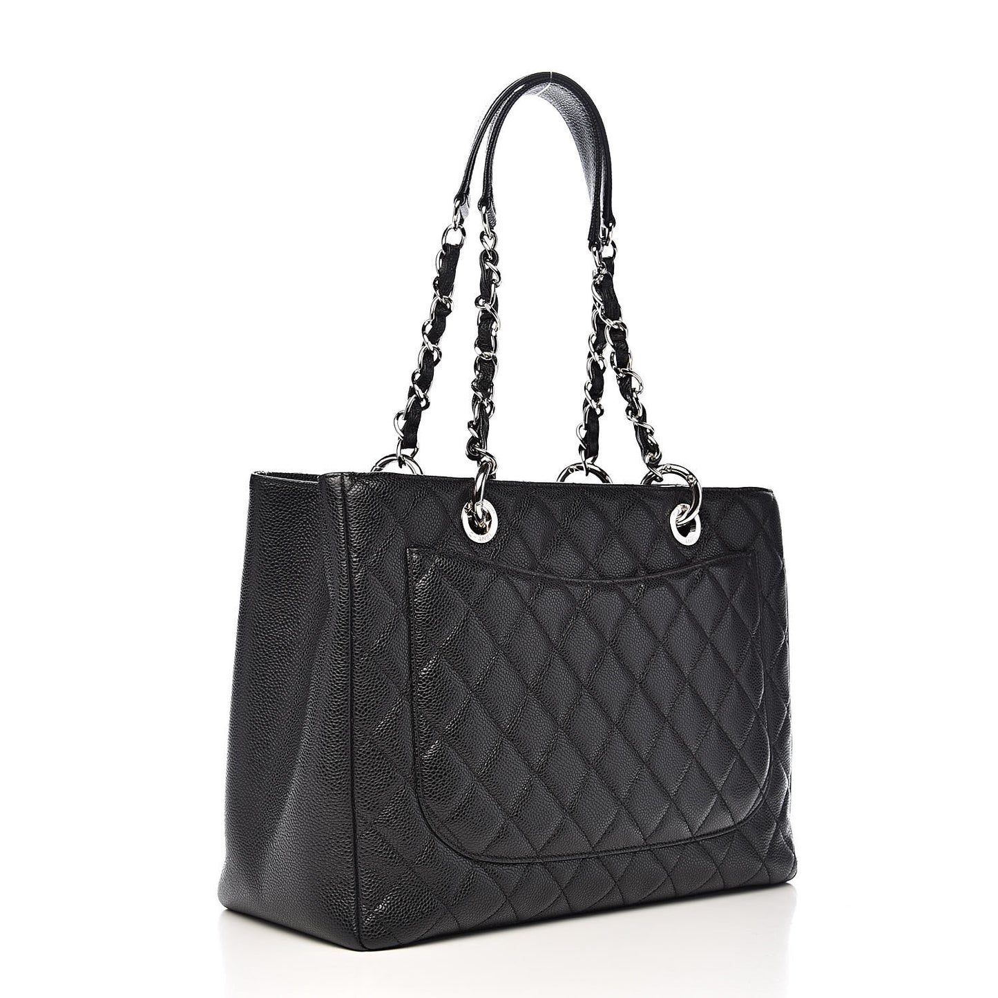 Caviar Quilted Grand Shopping Tote GST Black