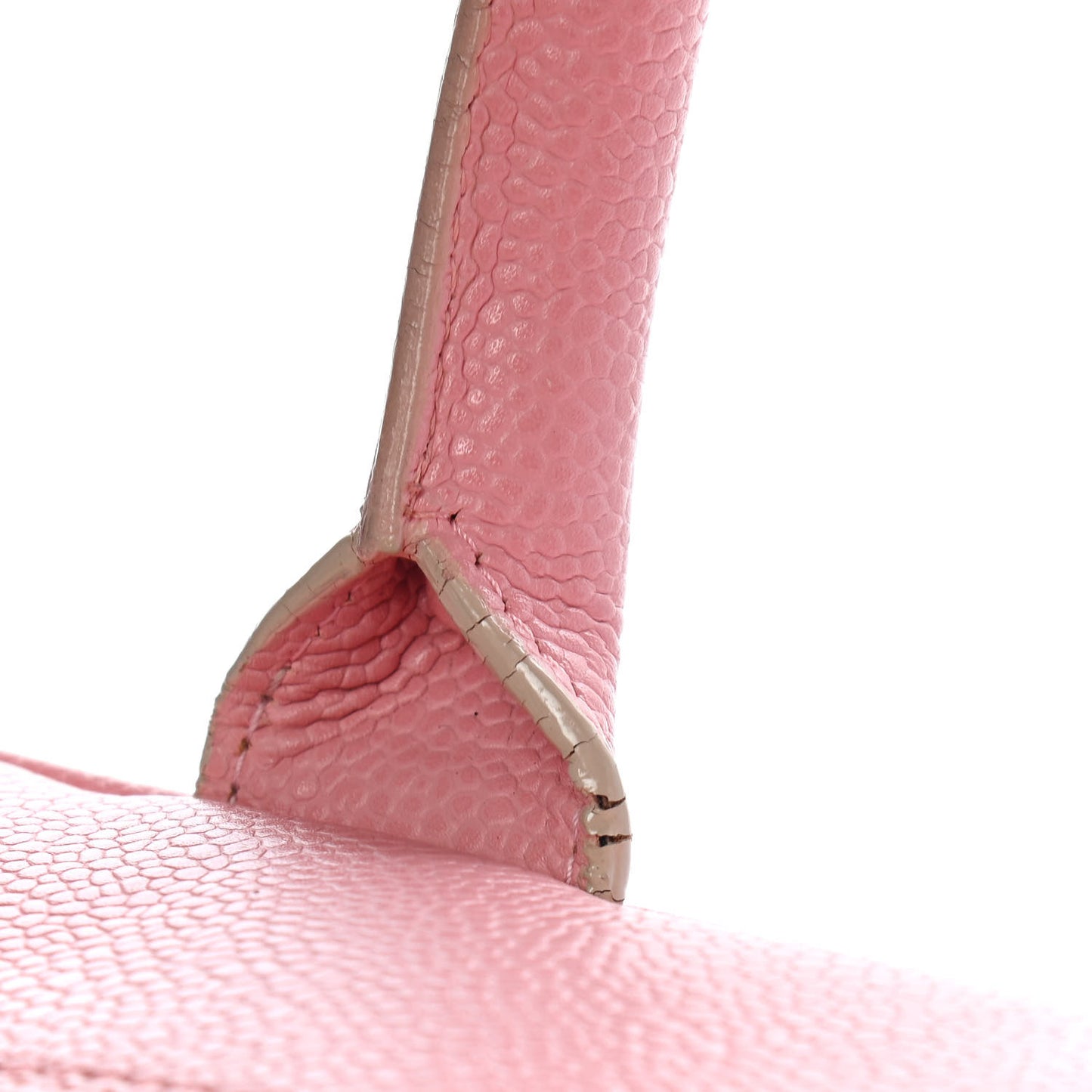 Caviar Quilted Large Bowler Pink