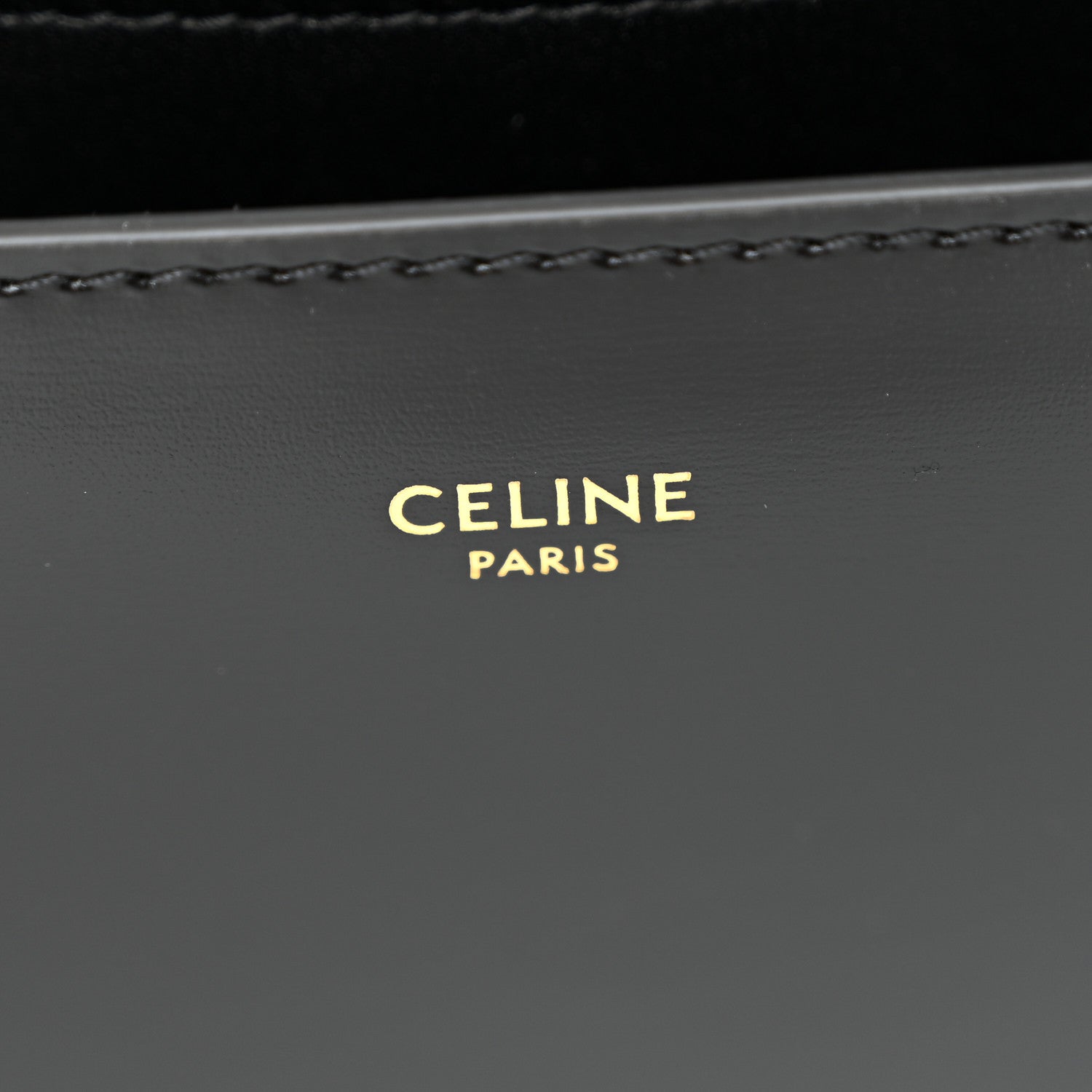 Celine Shiny Calfskin College Triomphe Black 6 of 10