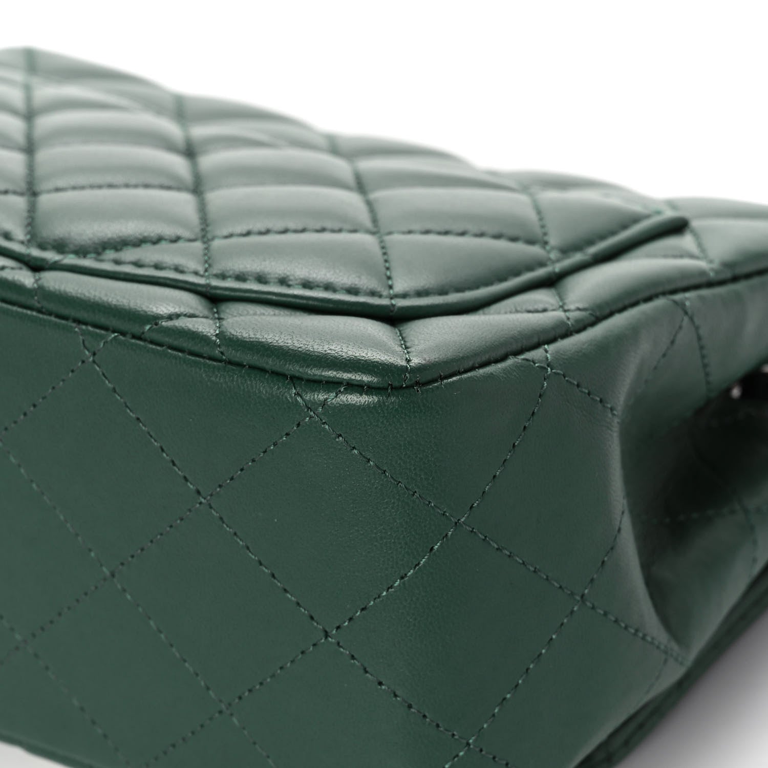 Chanel Lambskin Quilted Mini Square Flap Green 10 of 13