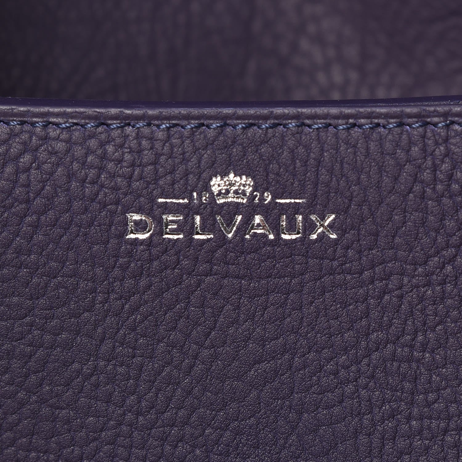 Delvaux Crispy Calfskin Mini Le Mutin Saddle Navy 7 of 9