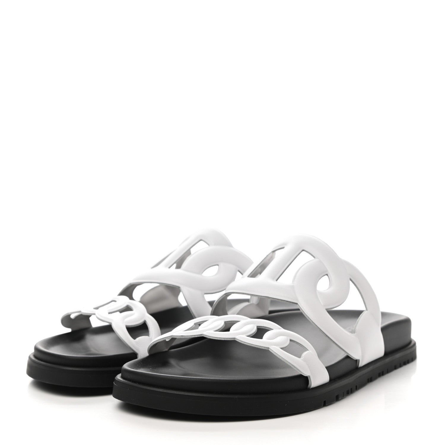 Hermes Nappa Womens Extra Sandals 37 White 3 of 9
