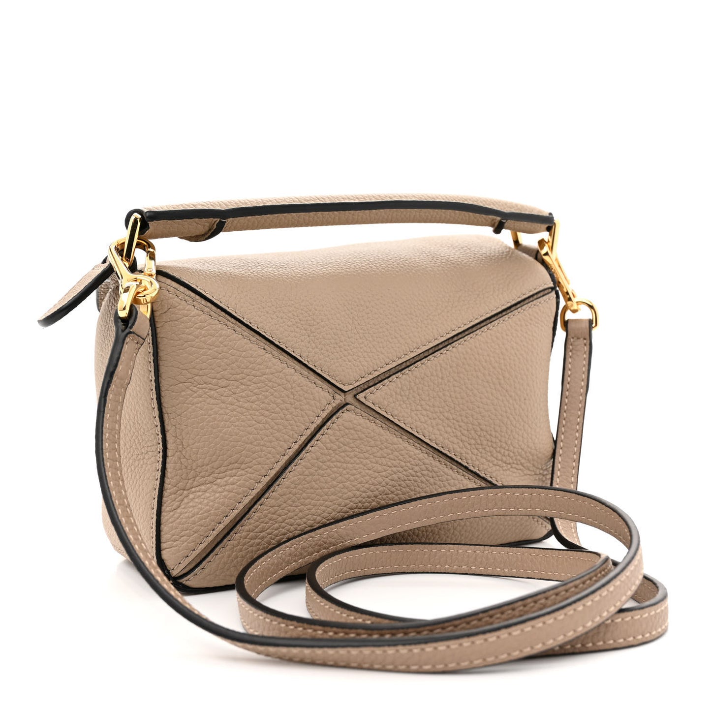 Calfskin Mini Puzzle Bag Sand