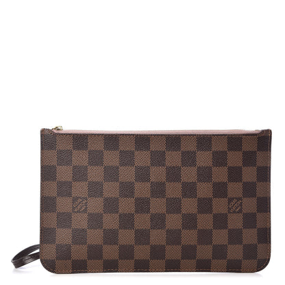 Louis Vuitton Damier Ebene Neverfull MM GM Pochette Rose Ballerine 1 of 13