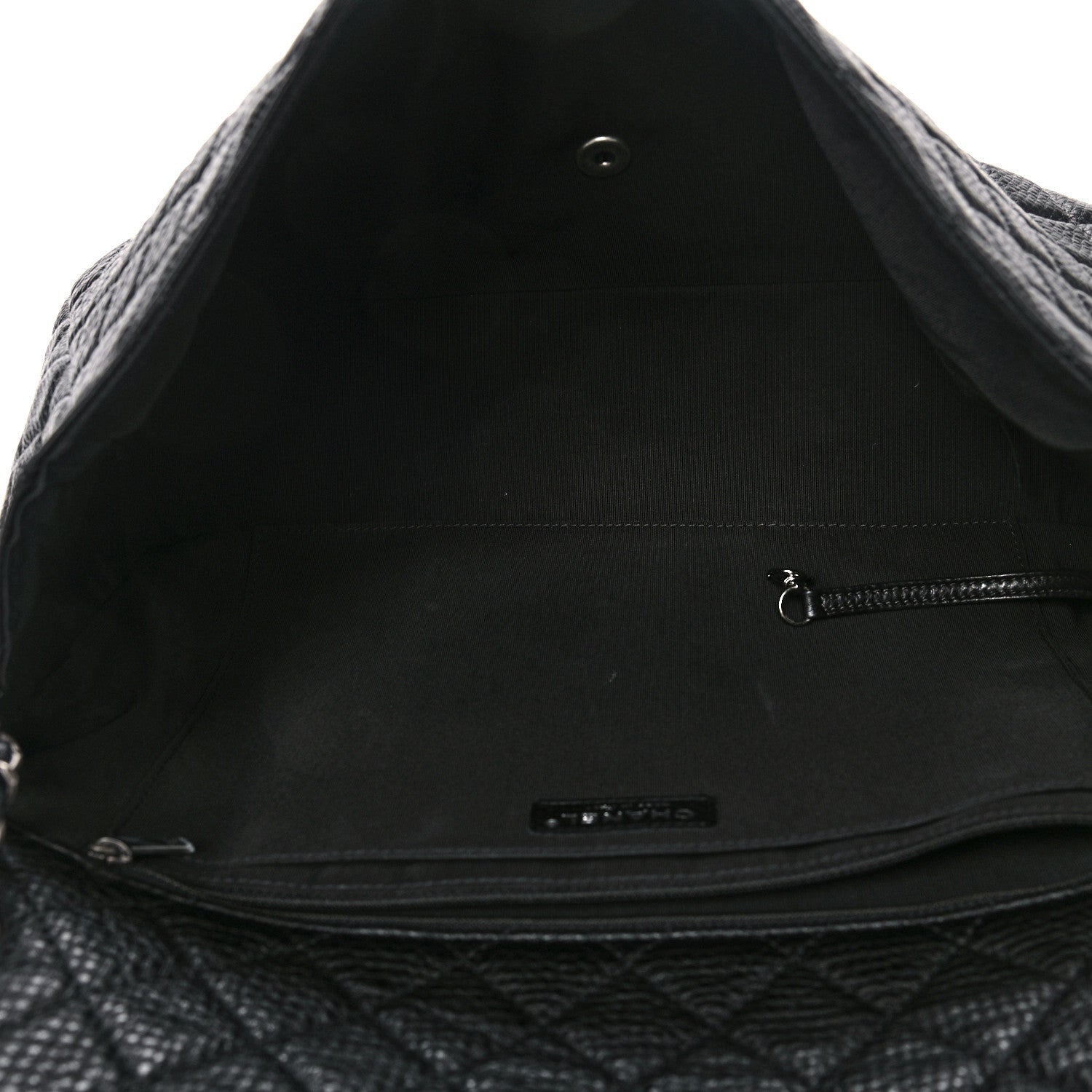 Chanel Grained Calfskin Quilted Small XXL Travel Flap Bag Black 5 of 14