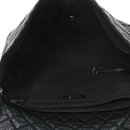 Chanel Grained Calfskin Quilted Small XXL Travel Flap Bag Black 5 of 14