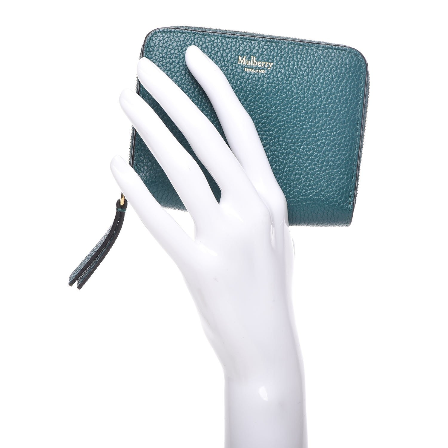 Mulberry Small Classic Grain Zip Around Purse Ocean Green 2 of 8
