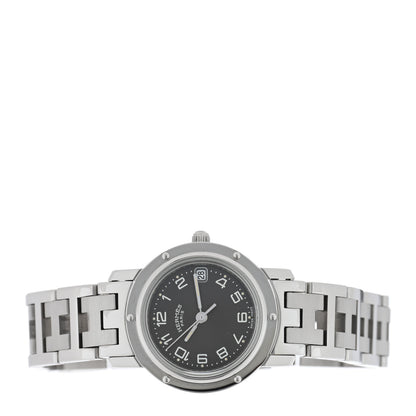 Hermes Stainless Steel 24mm Clipper Quartz Watch Grey 2 of 4
