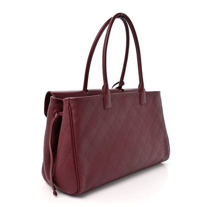 Chanel Grained Calfskin Stitched Urban Essentials Shopping Bag Dark Burgundy 3 of 11